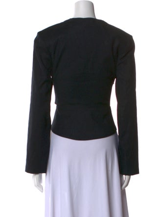 Cult Gaia V-Neck Long Sleeve Crop Top