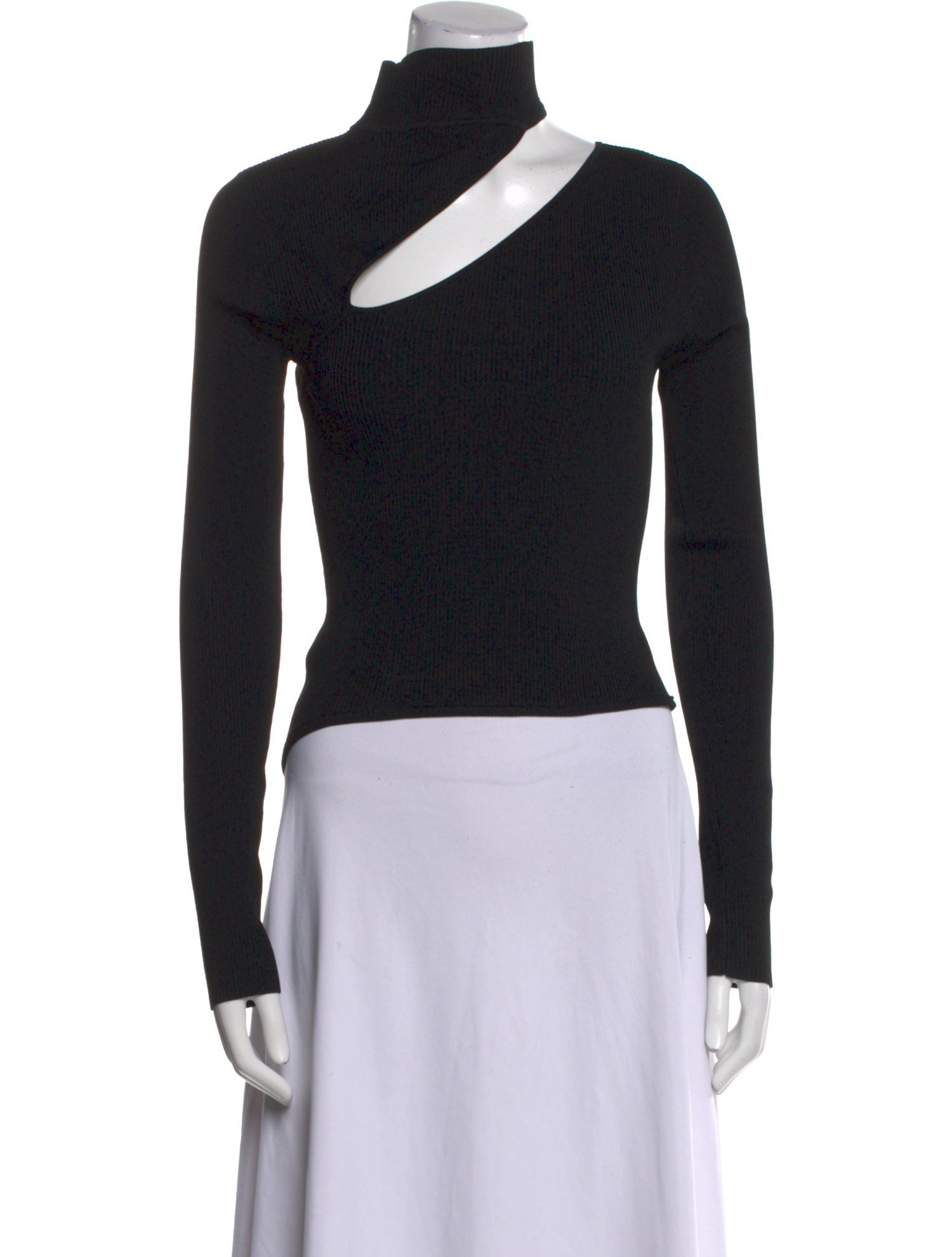 Cult Gaia Asymmetrical Long Sleeve Bodysuit