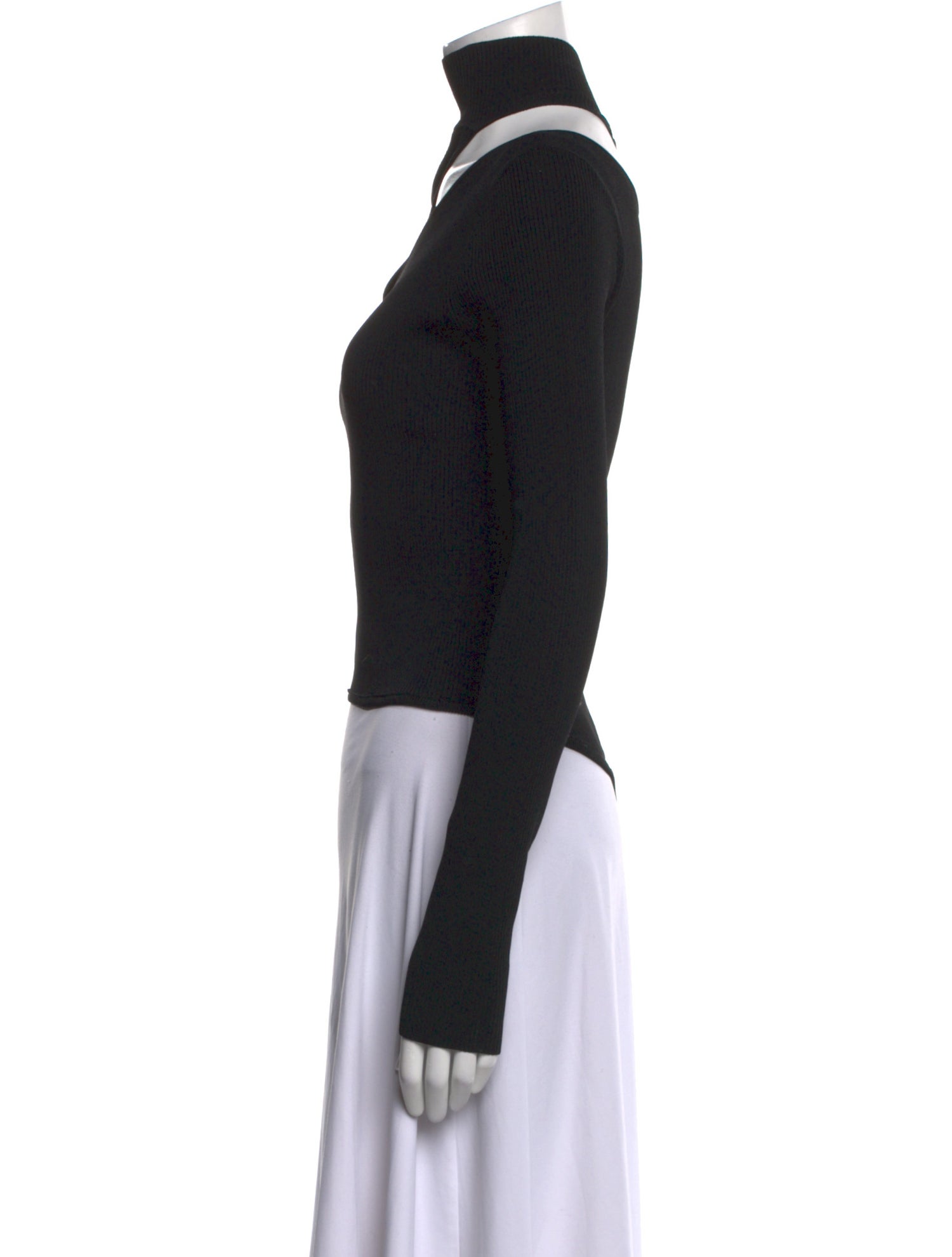 Cult Gaia Asymmetrical Long Sleeve Bodysuit