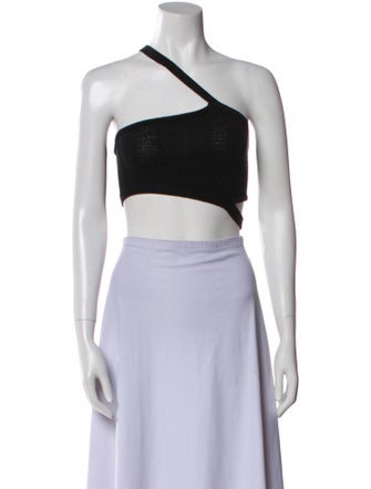 Cult Gaia One-Shoulder Sleeveless Crop Top