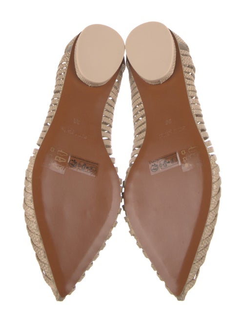Cult Gaia Raffia Ballet Flats
