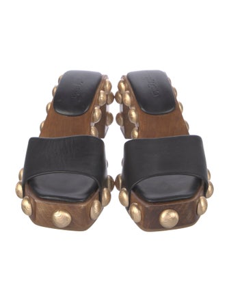 Cult Gaia Leather Slides