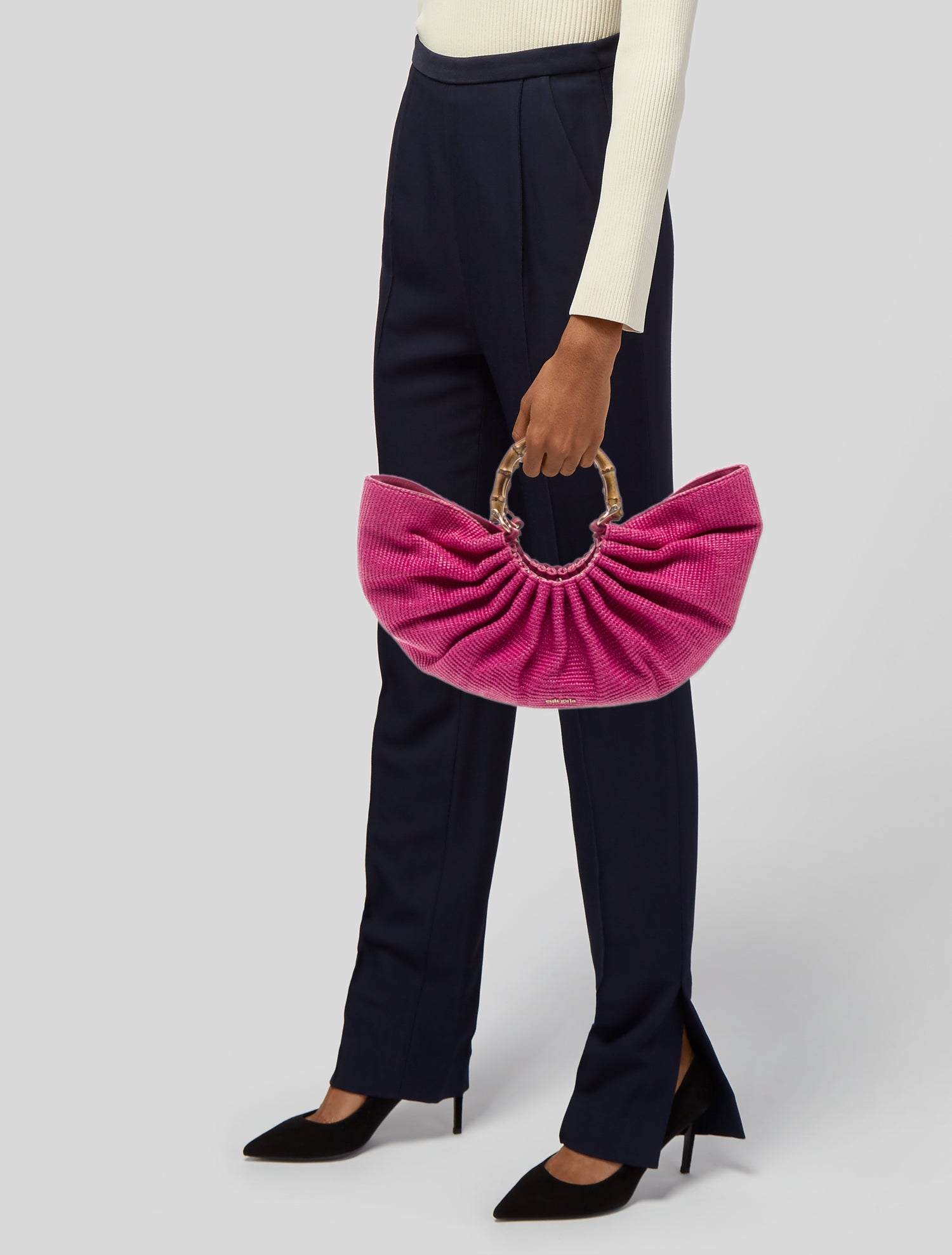 Cult Gaia Raffia Top Handle Bag