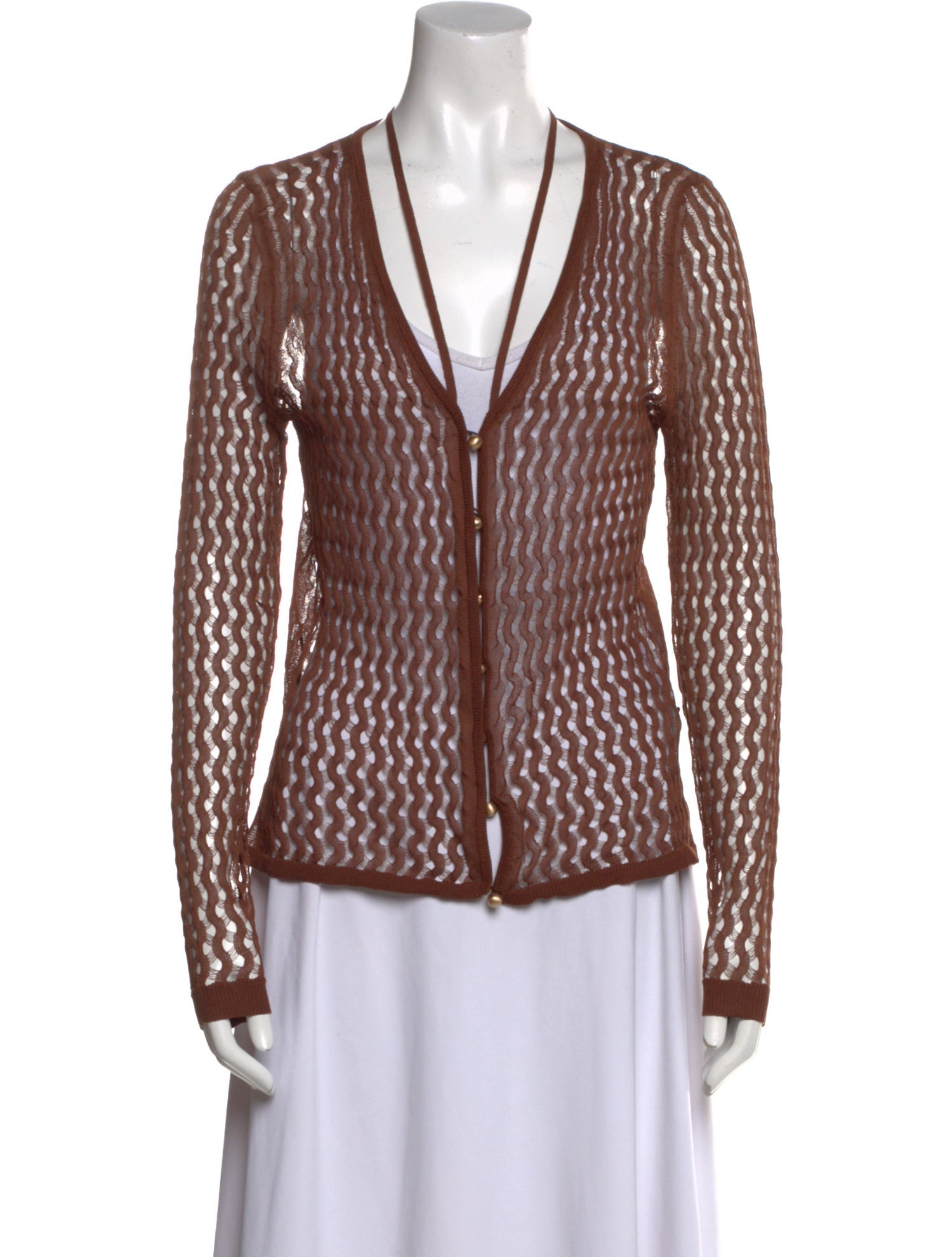 Cult Gaia V-Neck Long Sleeve Blouse