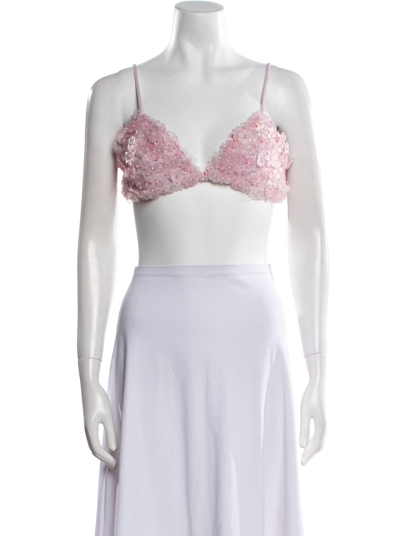 Cult Gaia Nylon V-Neck Crop Top w/ Tags