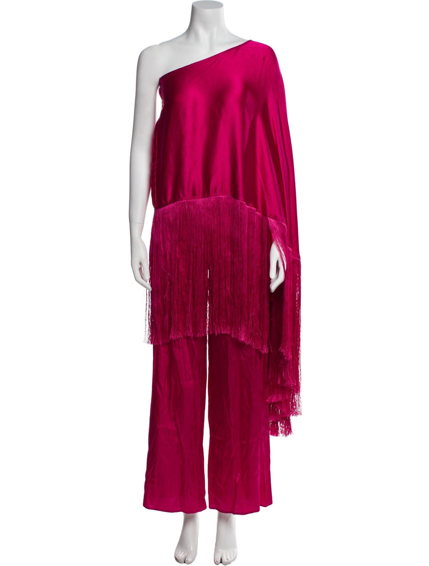 Cult Gaia Silk Fringe Trim Accent Pant Set w/ Tags