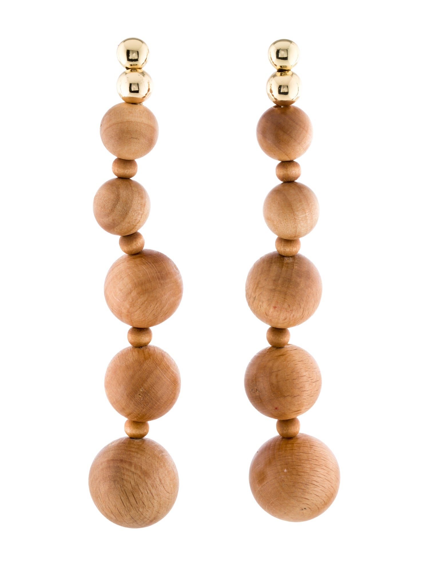 Cult Gaia Wooden Bead Drop Earrings