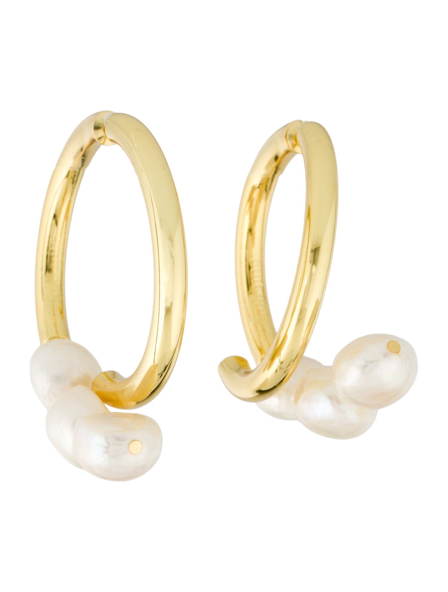 Cult Gaia Pearl Leonie Hoop Earrings