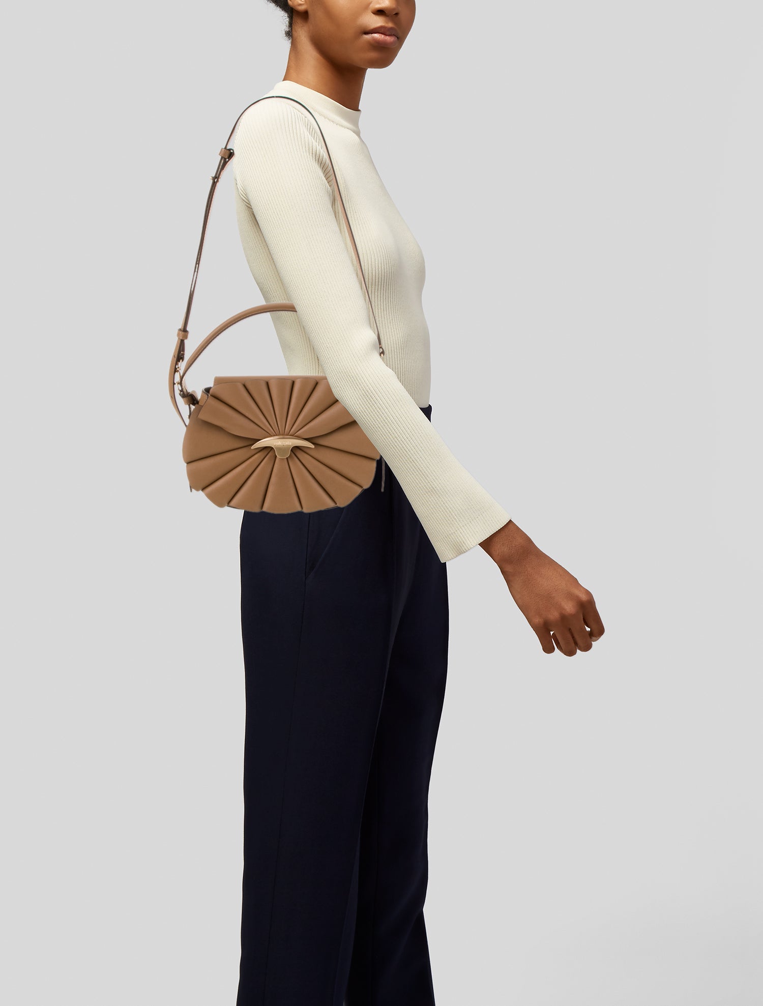 Cult Gaia Leather Top Handle Bag