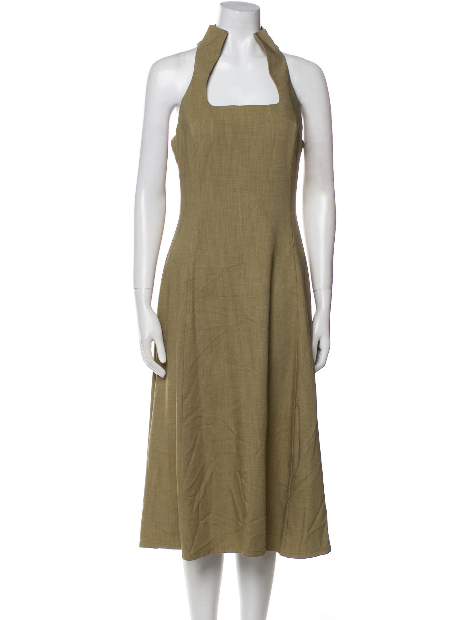 Cult Gaia Linen Midi Length Dress