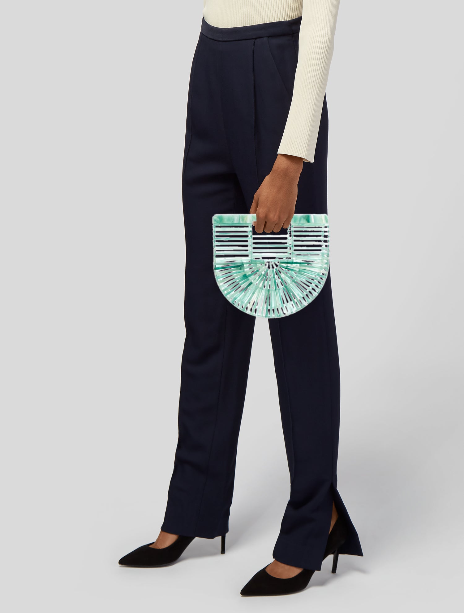 Cult Gaia Acrylic Top Handle Bag