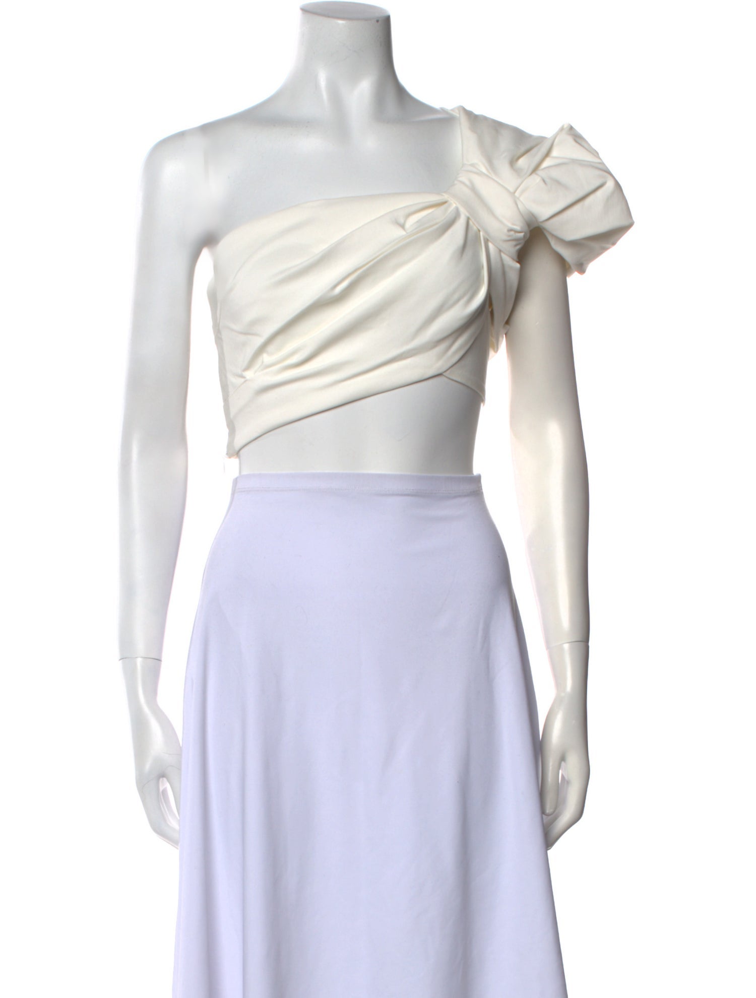 Cult Gaia One-Shoulder Short Sleeve Crop Top