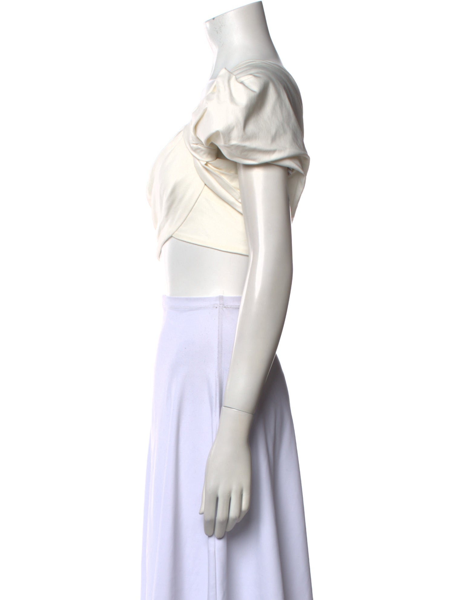 Cult Gaia One-Shoulder Short Sleeve Crop Top