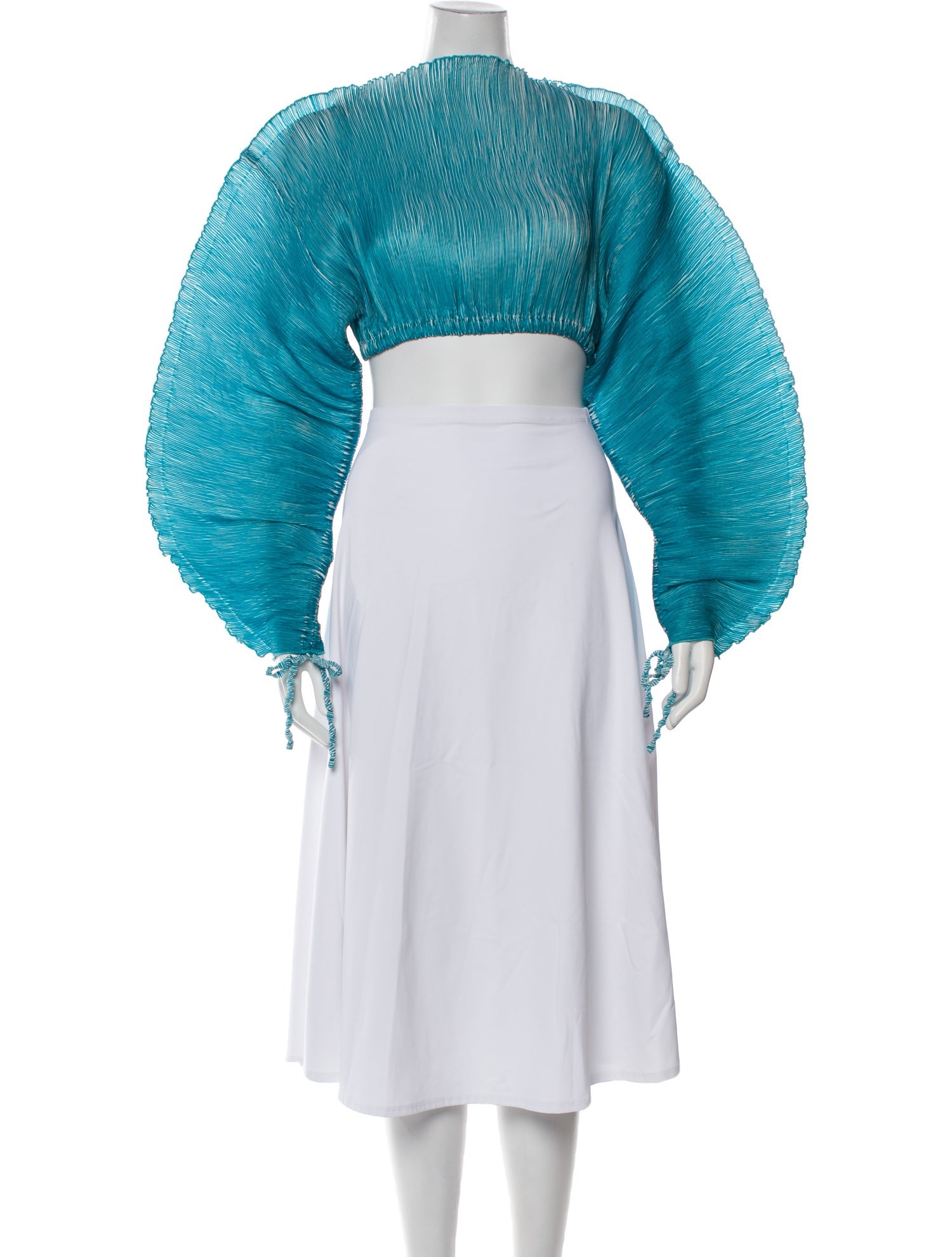 Cult Gaia Mock Neck Long Sleeve Crop Top w/ Tags