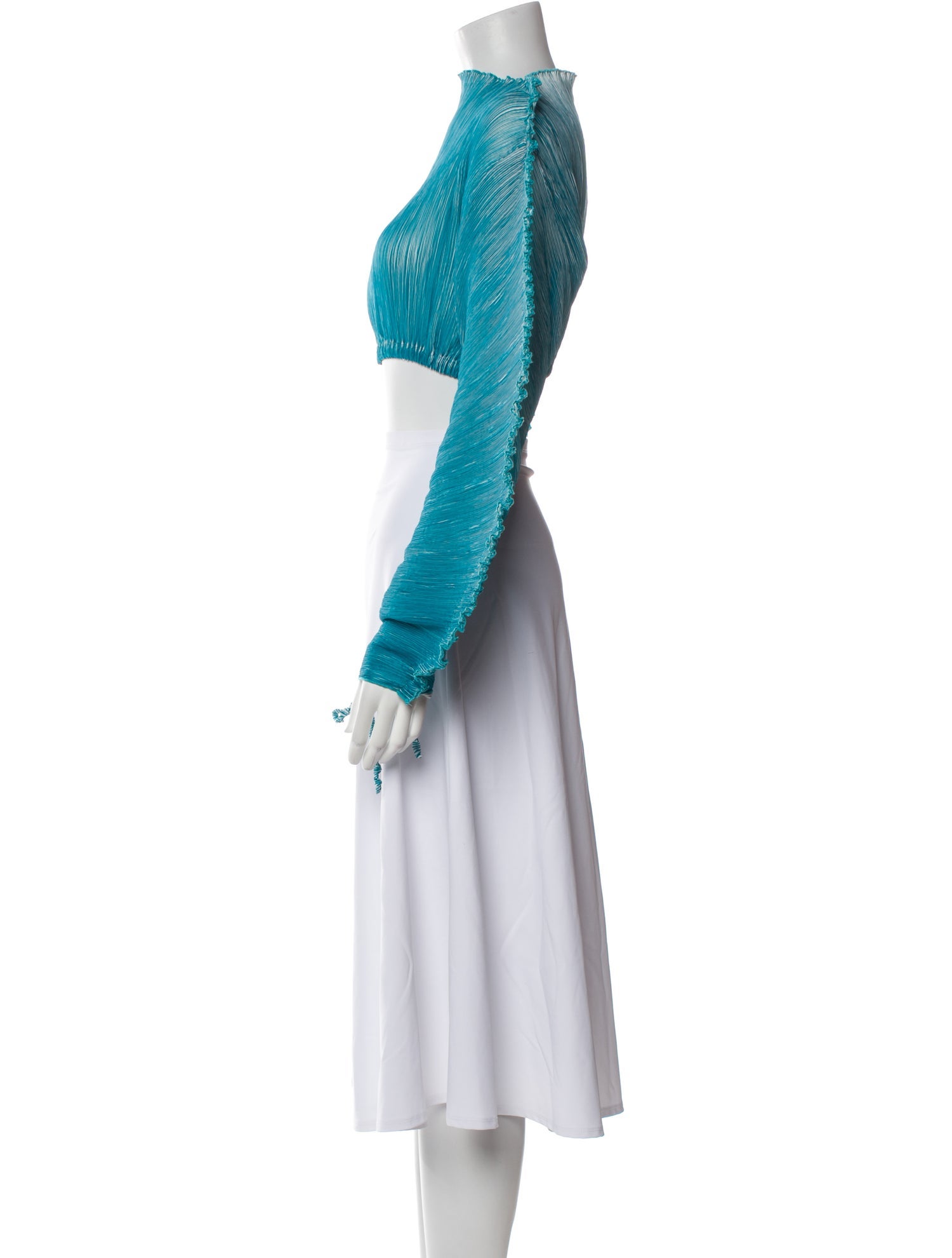 Cult Gaia Mock Neck Long Sleeve Crop Top w/ Tags