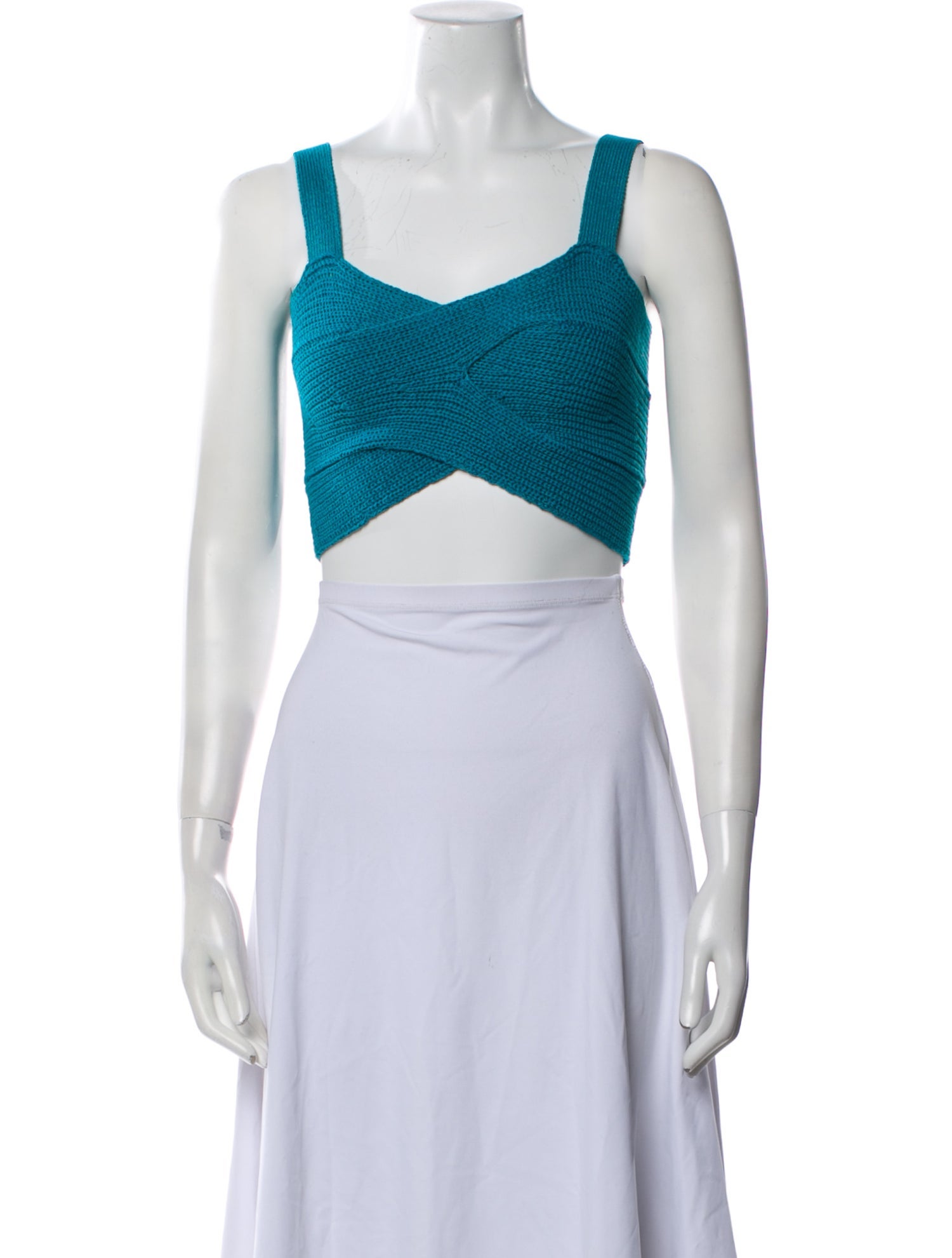 Cult Gaia Square Neckline Sleeveless Crop Top