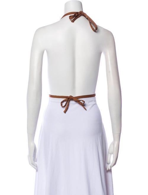 Cult Gaia Halterneck Sleeveless Crop Top