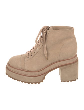 Cult Gaia Suede Combat Boots