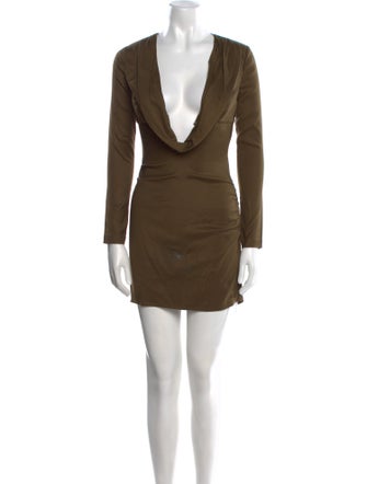 Cult Gaia V-Neck Mini Dress