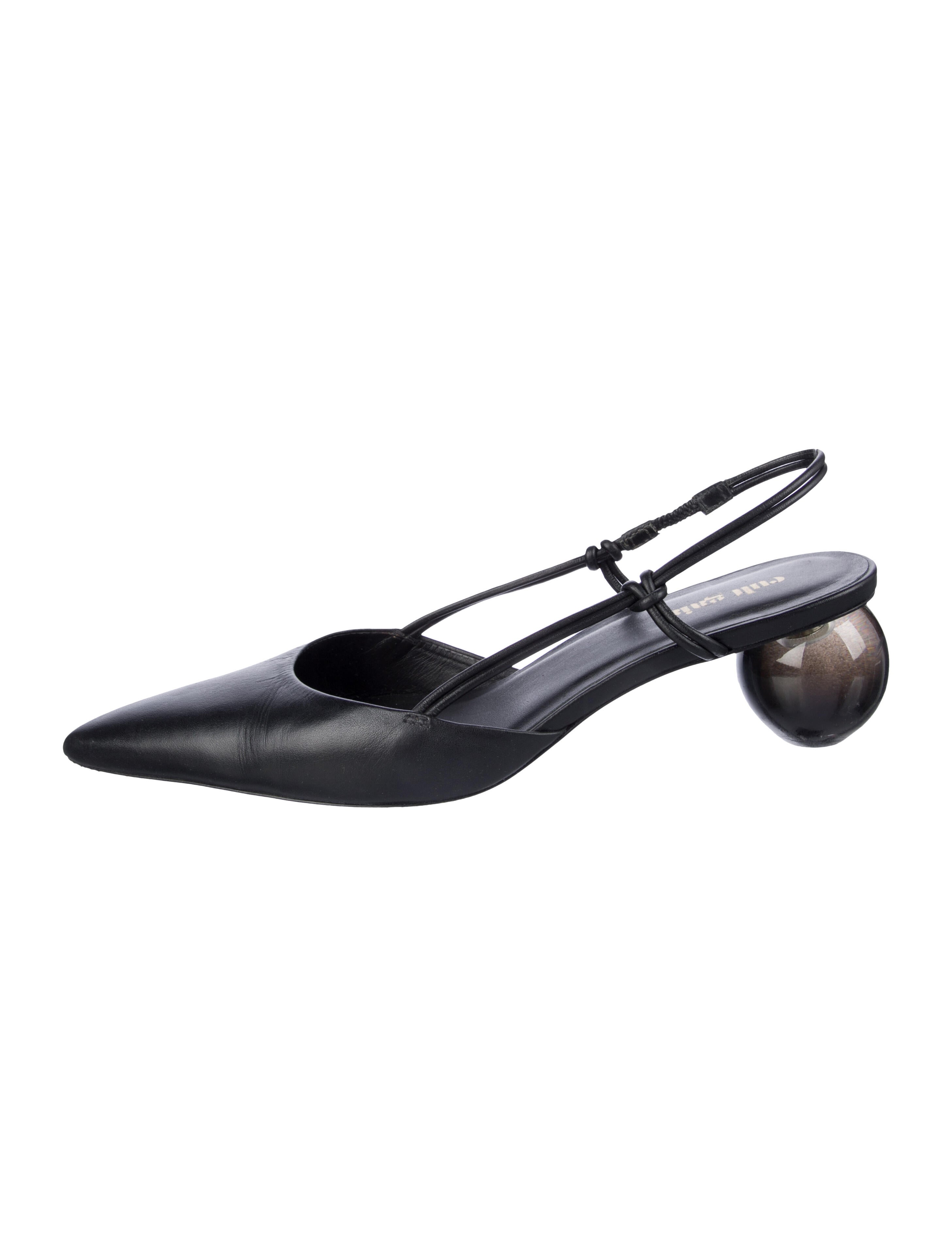 Cult Gaia Leather Slingback Pumps