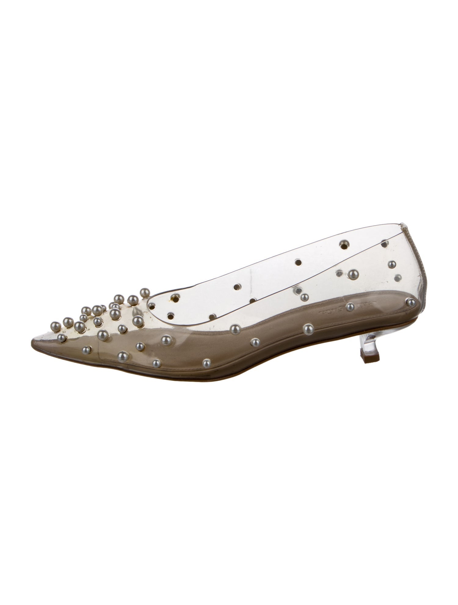 Cult Gaia Faux Pearl Accents PVC Flats