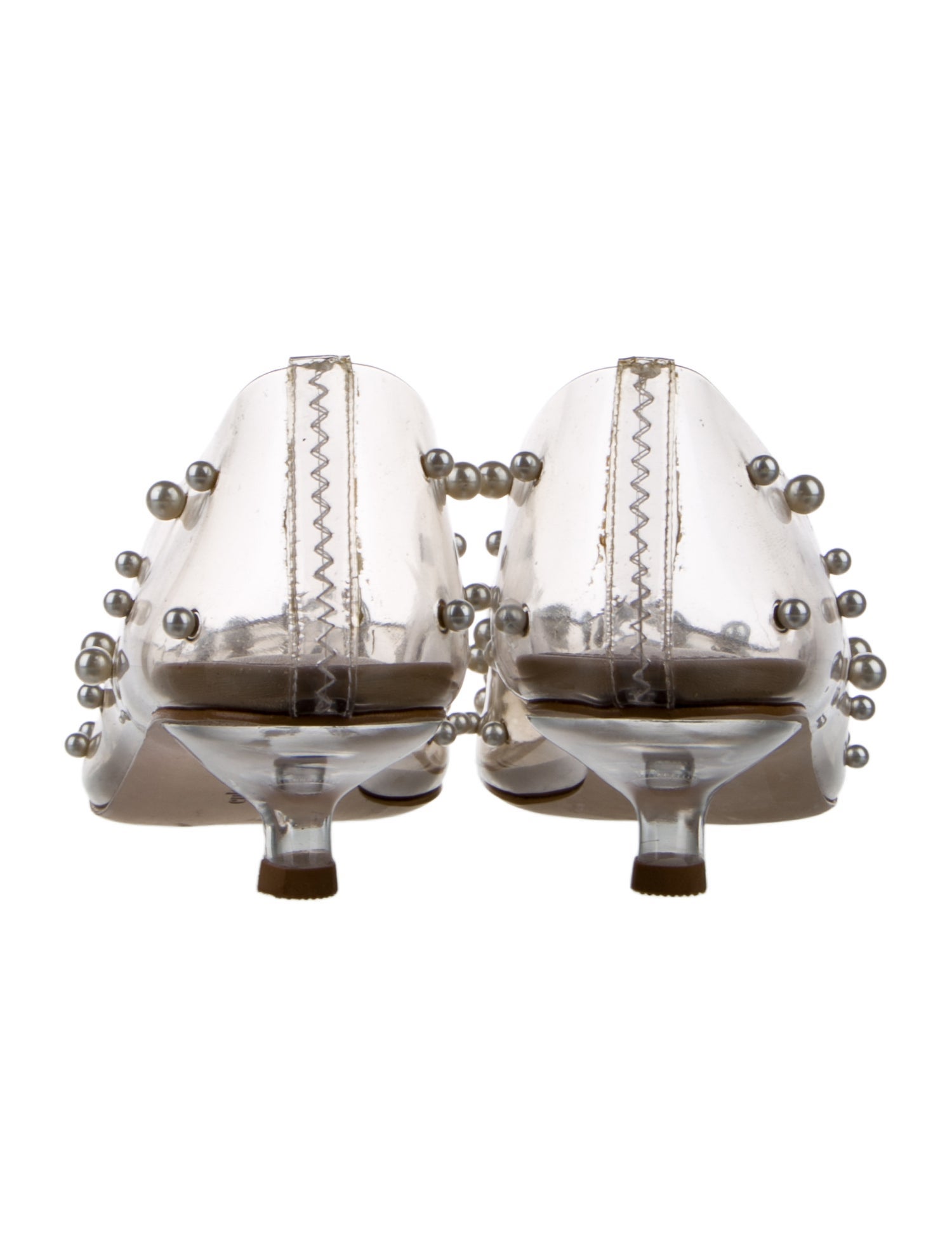 Cult Gaia Faux Pearl Accents PVC Flats