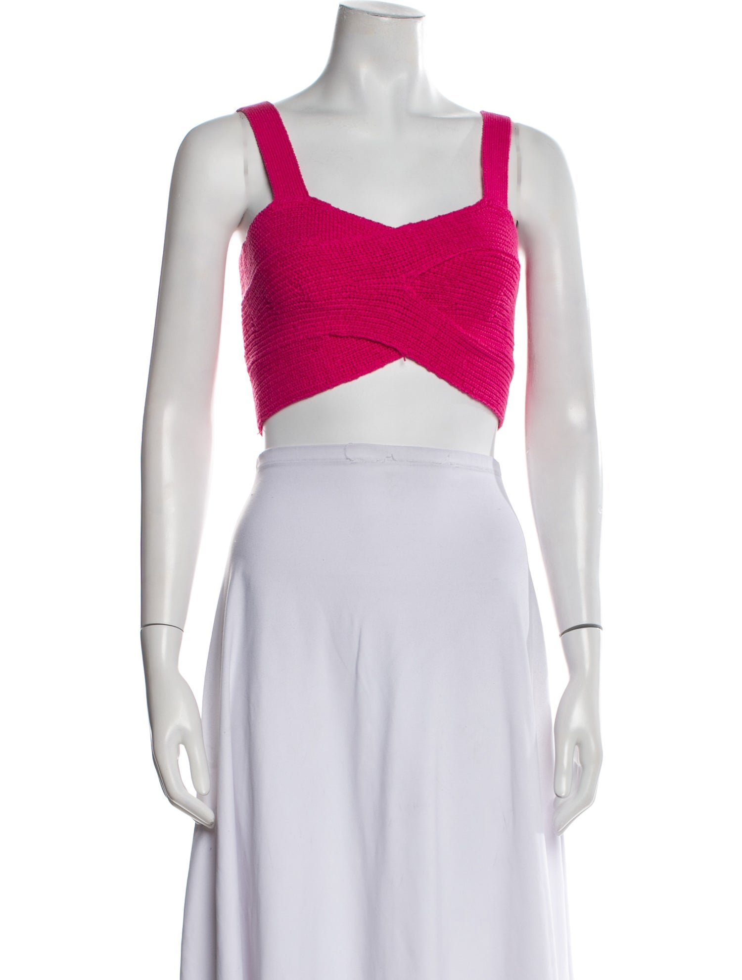 Cult Gaia Square Neckline Sleeveless Crop Top