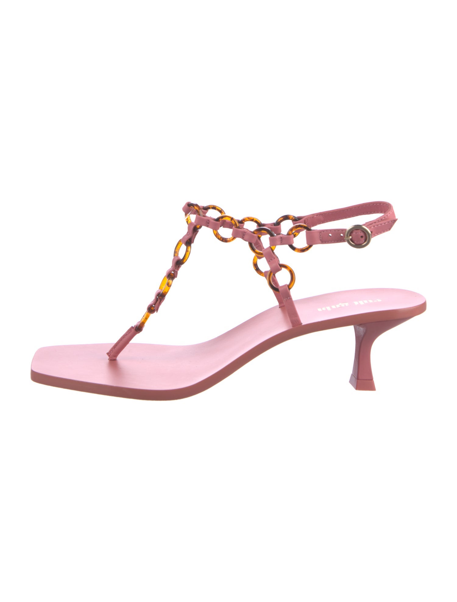 Cult Gaia Leather T-Strap Sandals