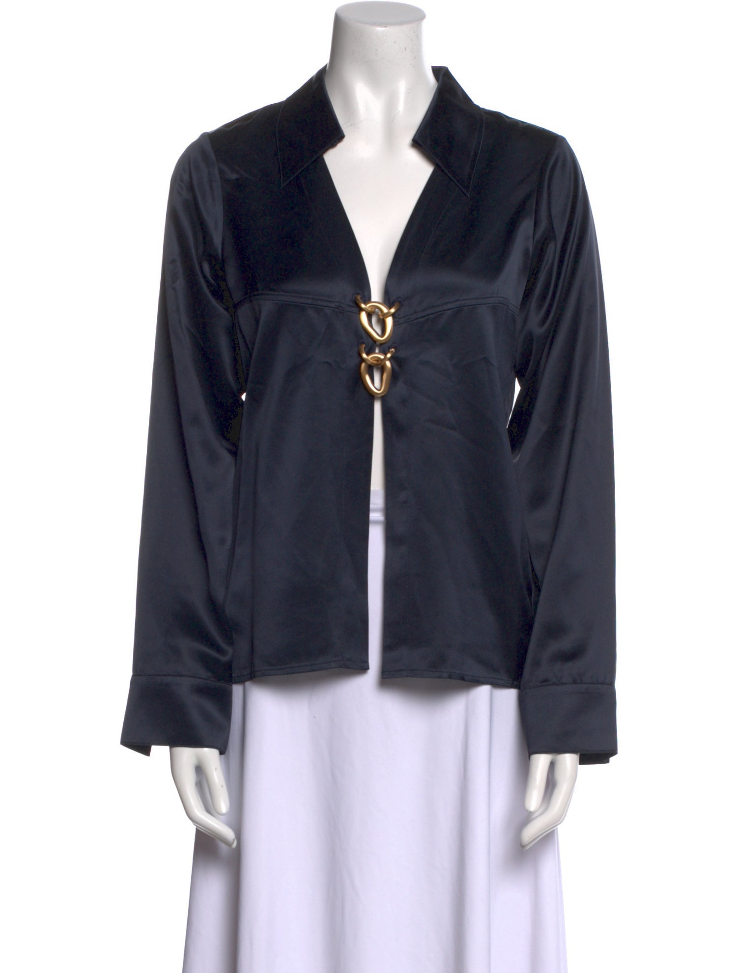 Cult Gaia V-Neck Long Sleeve Blouse