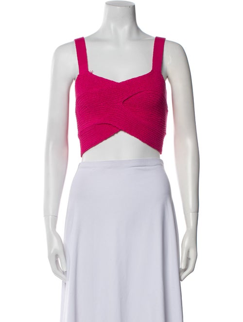 Cult Gaia Square Neckline Sleeveless Crop Top