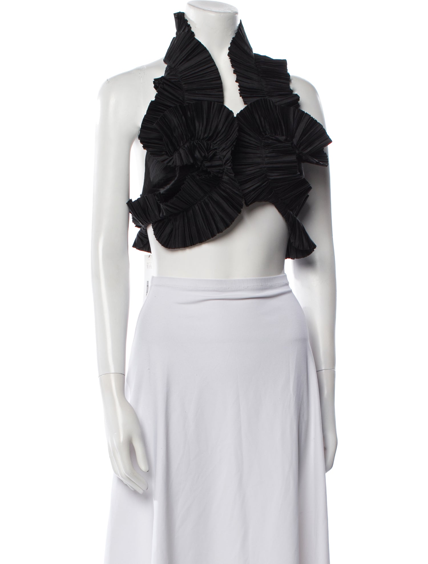 Cult Gaia Cowl Neck Sleeveless Crop Top