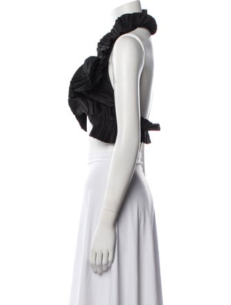 Cult Gaia Cowl Neck Sleeveless Crop Top