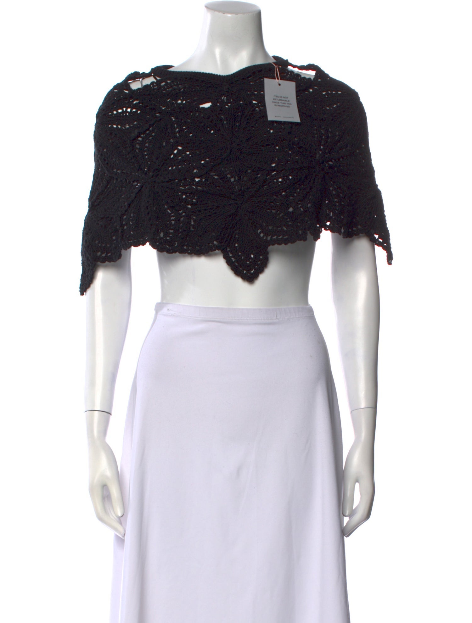 Cult Gaia Patterned Square Neckline Crop Top w/ Tags