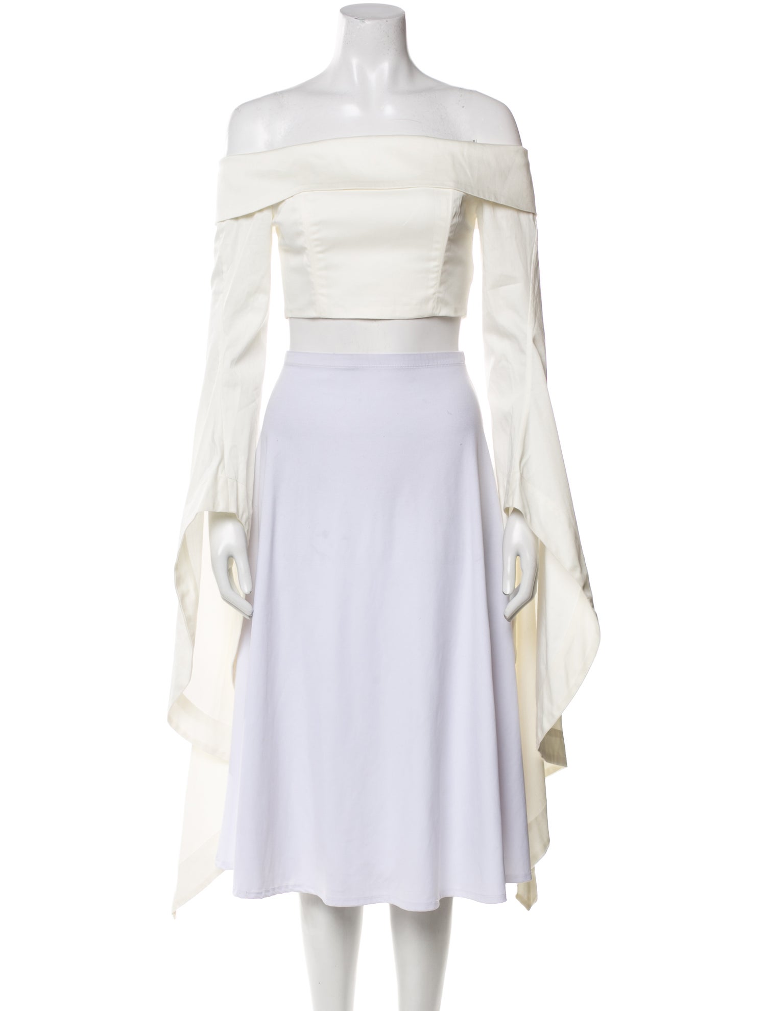 Cult Gaia Off-The-Shoulder Long Sleeve Crop Top w/ Tags