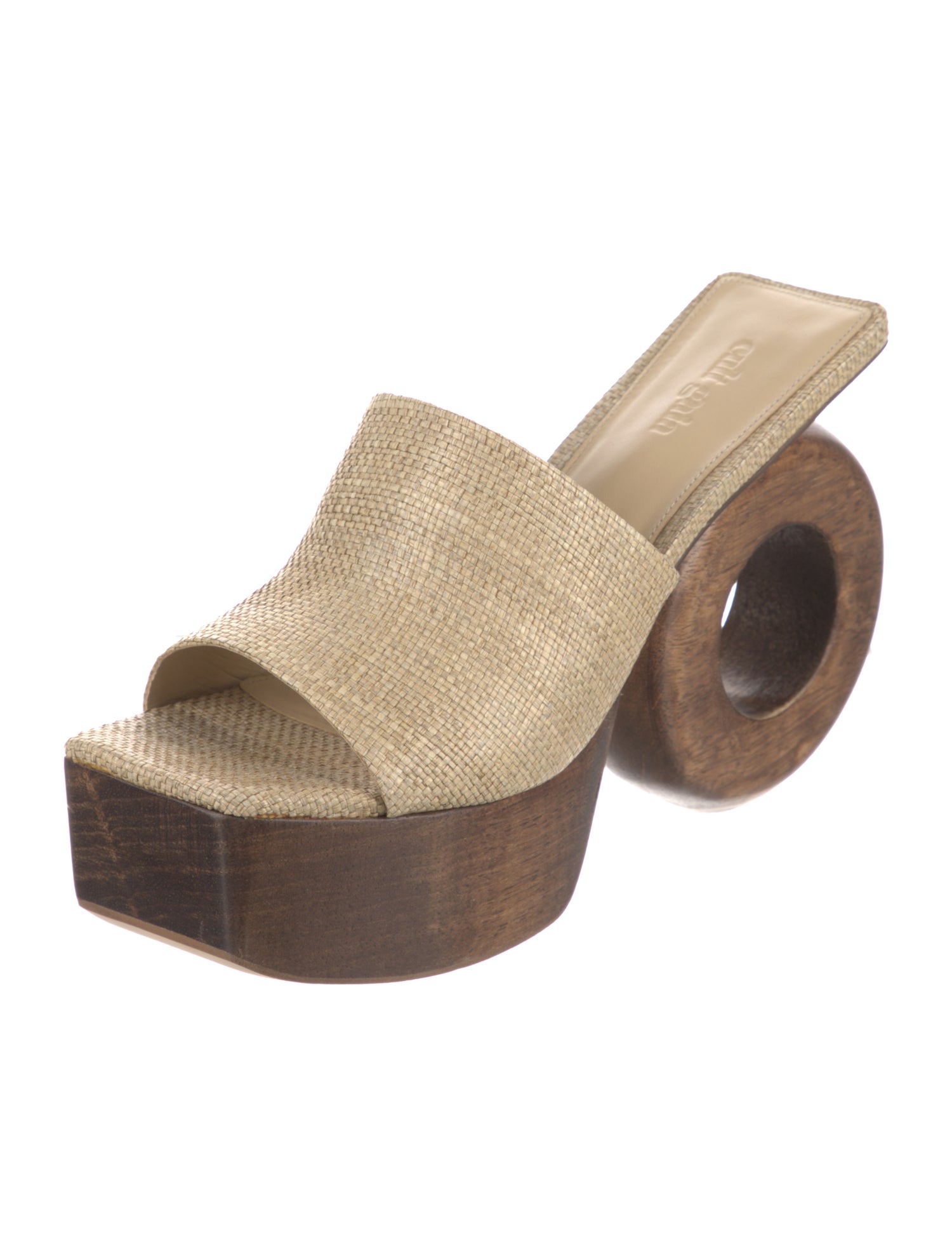 Cult Gaia Raffia Slides