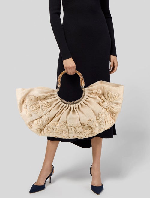 Cult Gaia Straw Evening Bag