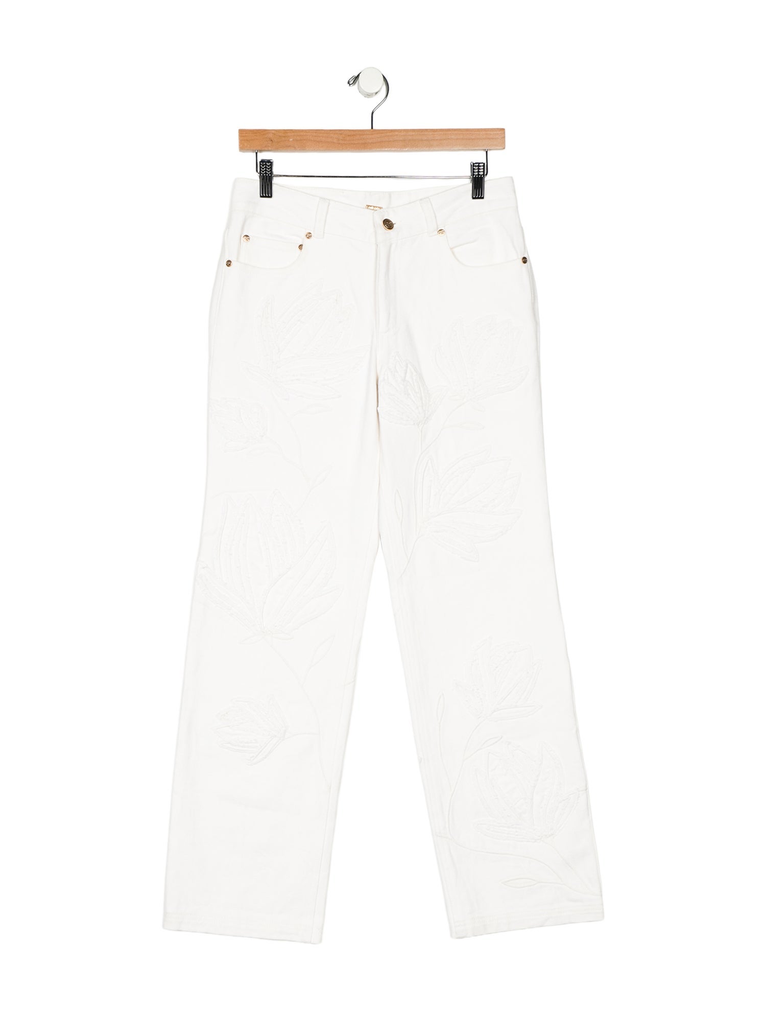 Cult Gaia Mid-Rise Wide Leg Jeans