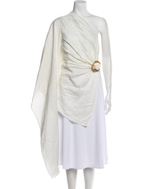 Cult Gaia Linen One-Shoulder Tunic