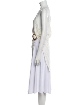 Cult Gaia Linen One-Shoulder Tunic