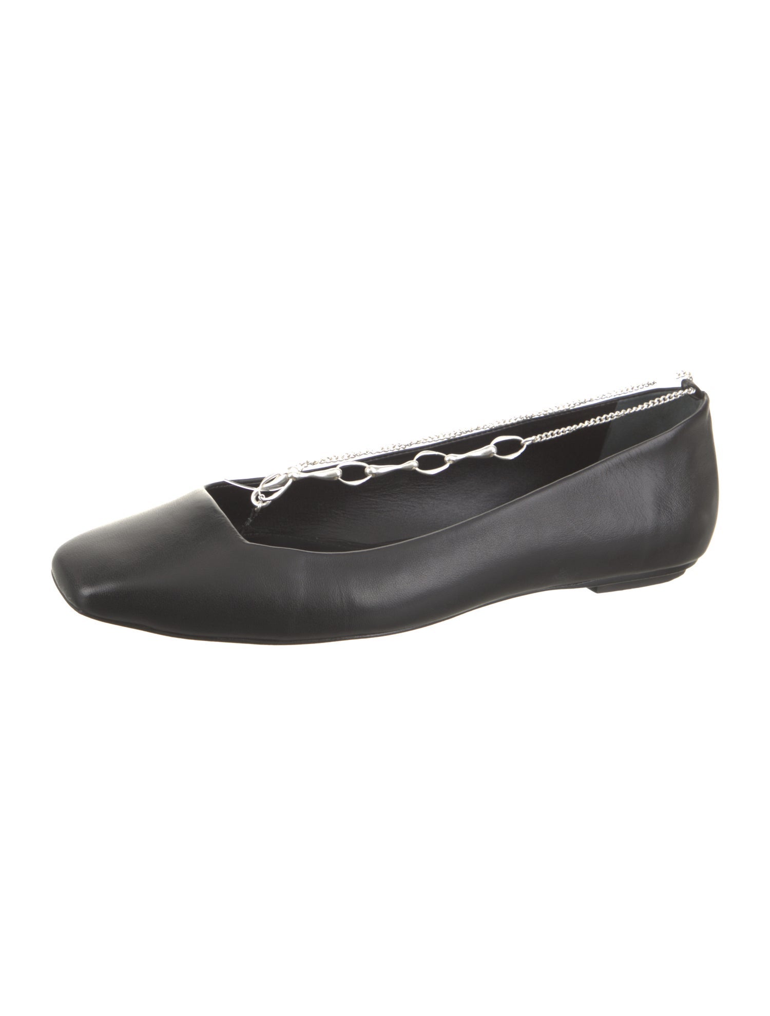 Cult Gaia Leather Chain-Link Accents Ballet Flats w/ Tags