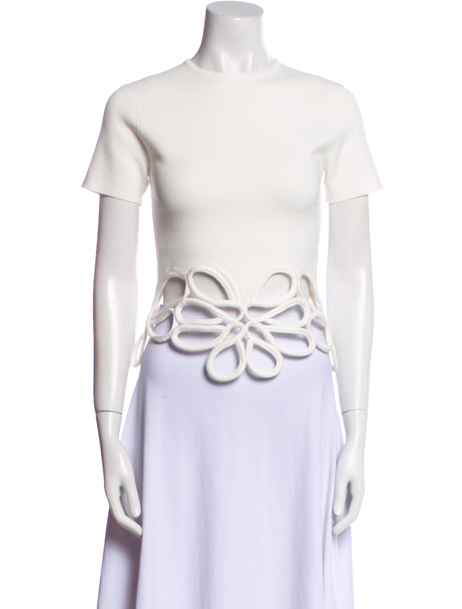 Cult Gaia Crew Neck Short Sleeve Crop Top w/ Tags