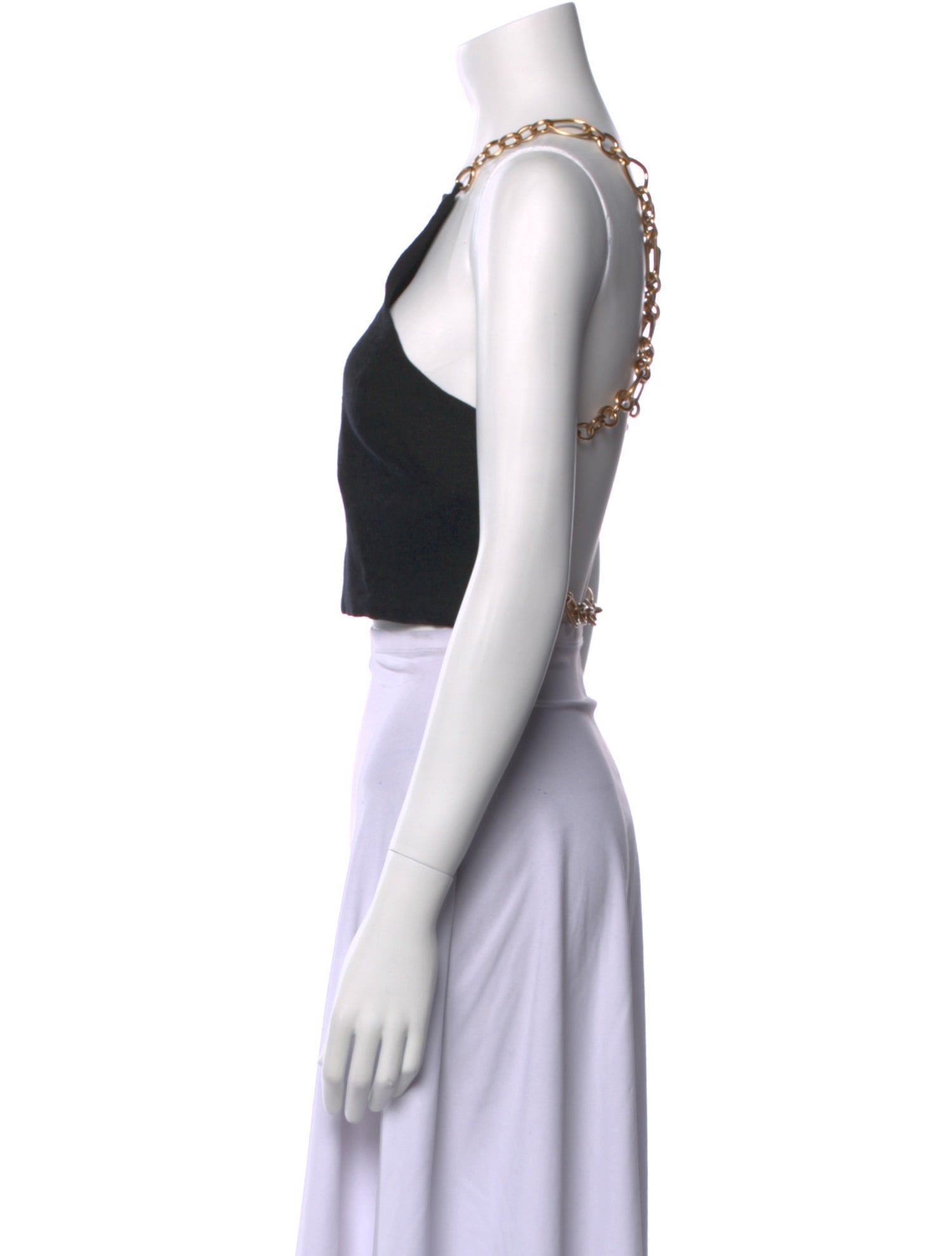 Cult Gaia Square Neckline Sleeveless Crop Top