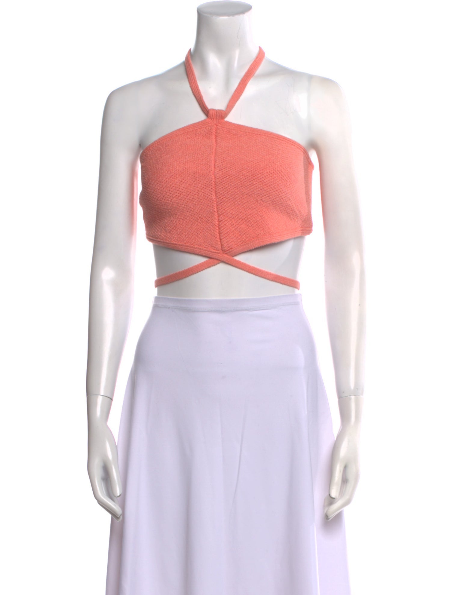 Cult Gaia Halterneck Sleeveless Crop Top