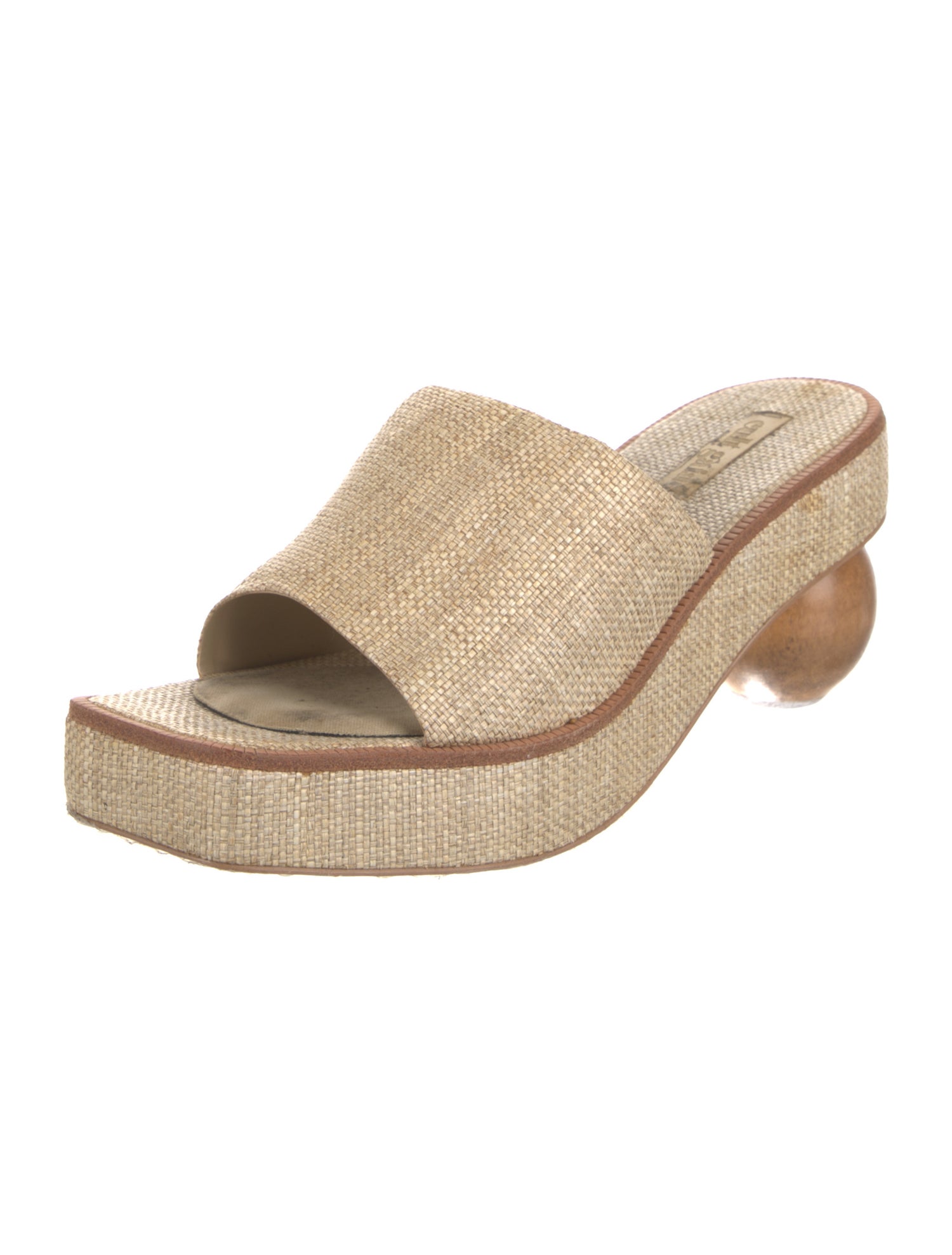 Cult Gaia Raffia Slides