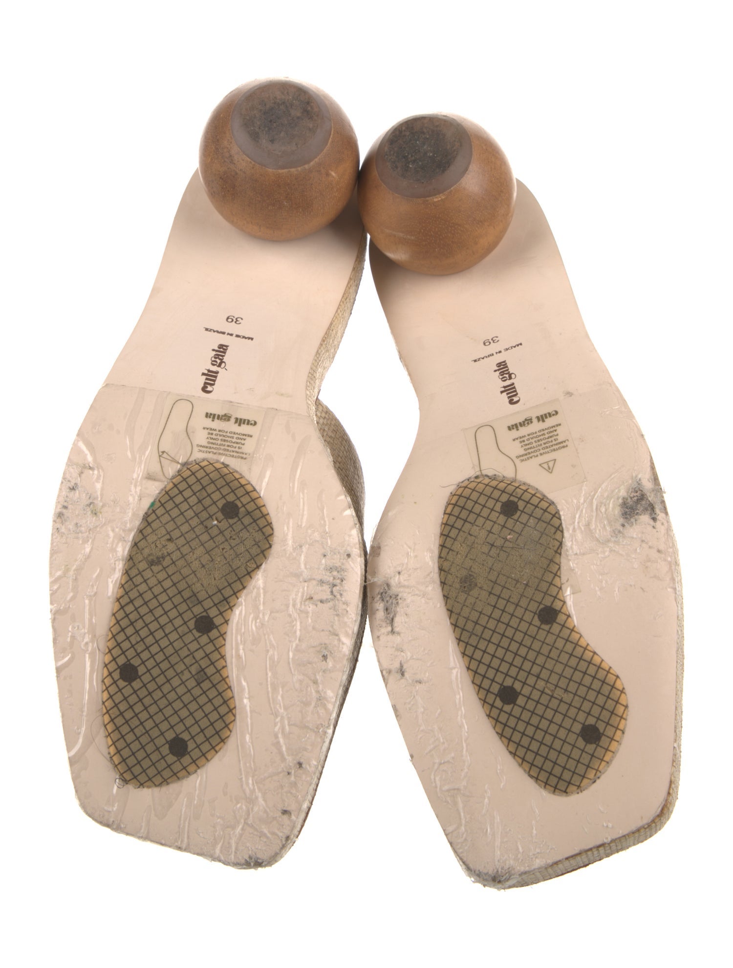 Cult Gaia Raffia Slides