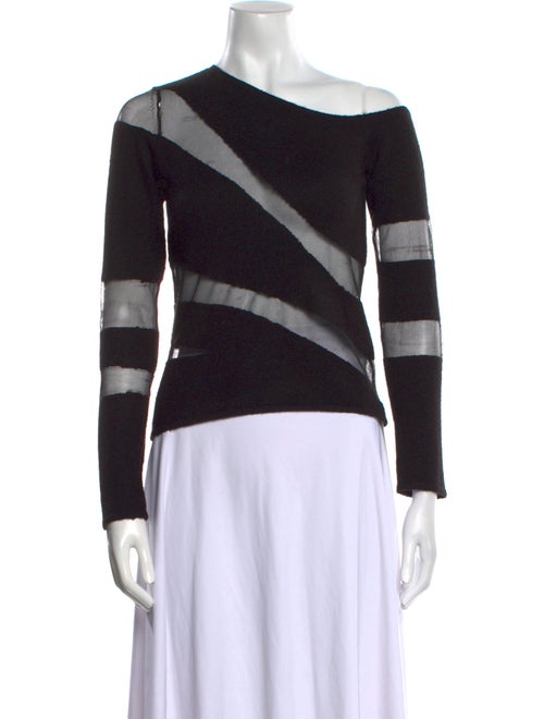 Cult Gaia Striped Asymmetrical Sweater