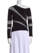 Cult Gaia Striped Asymmetrical Sweater