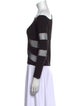 Cult Gaia Striped Asymmetrical Sweater