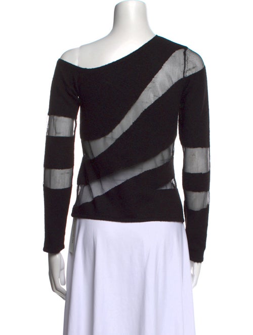 Cult Gaia Striped Asymmetrical Sweater