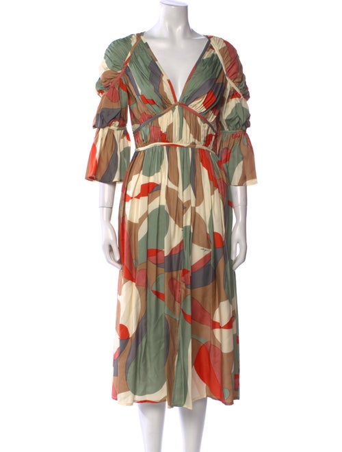 Cult Gaia Printed Midi Length Dress